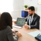 Three people in meeting