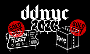 Hero image: The DDNYC 2026 announcement visual — pixel art dog atop the Statue of Liberty. Overlay or caption: SOLD OUT. Clean, final, impactful.