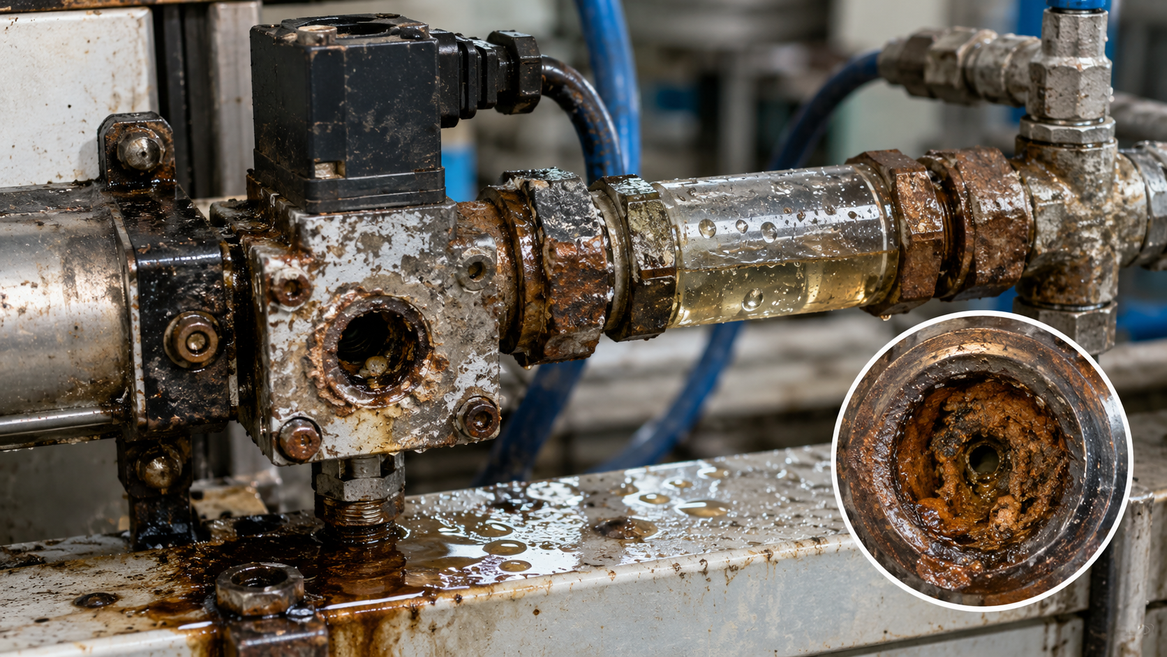 Moisture damage in a compressed air system