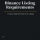 Binance Listing Requirements: Complete Checklist