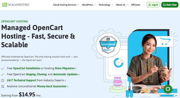OpenCart recognized as a leading free open-source ecommerce platform with self-hosted flexibility and ScalaHosting integration for online businesses.