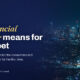 City skyline at night representing fintech reaching mainstream consumers and businesses