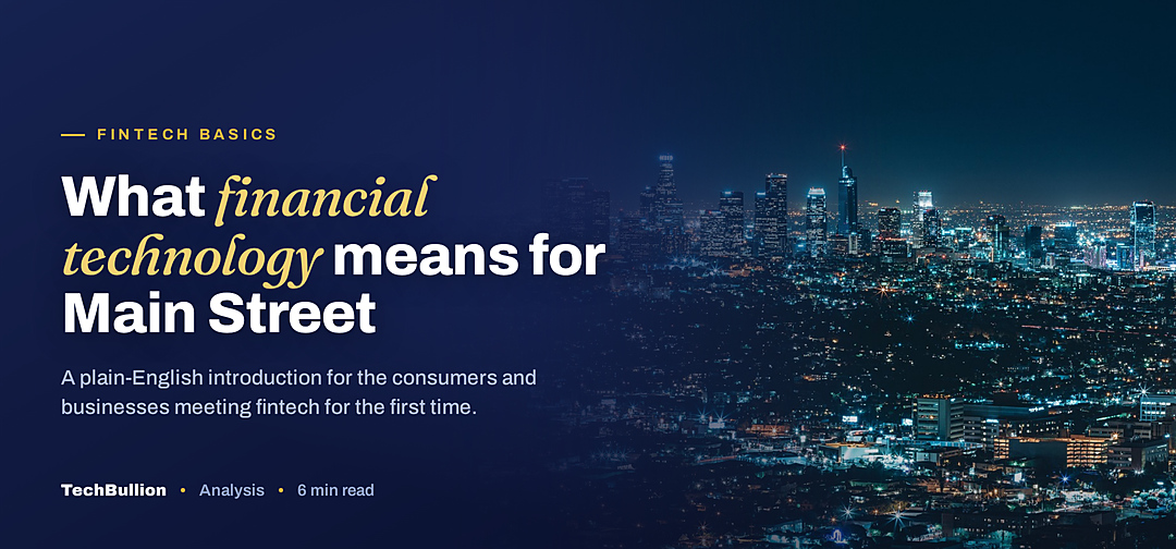 City skyline at night representing fintech reaching mainstream consumers and businesses