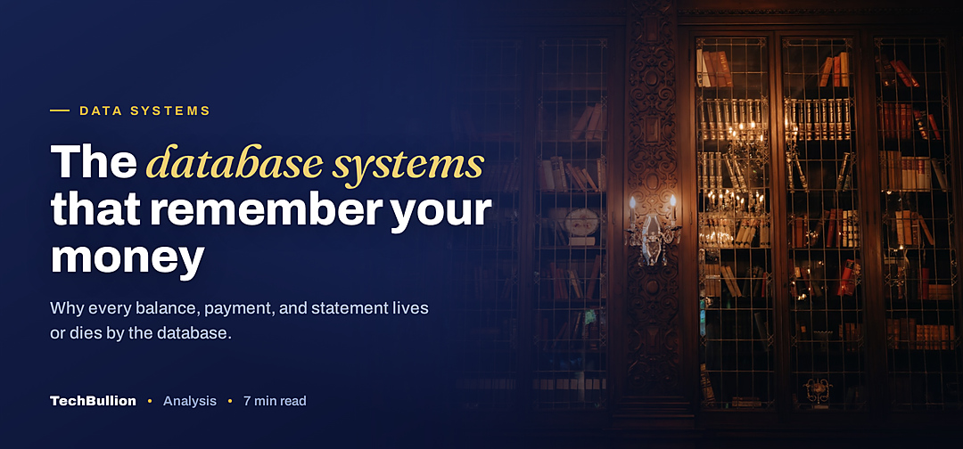 TechBullion featured card: The database systems that remember your money