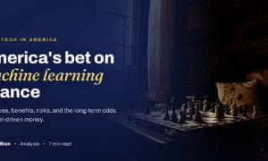 TechBullion featured card: America's bet on machine learning finance