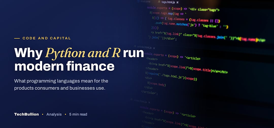 TechBullion featured card: Why Python and R run modern finance