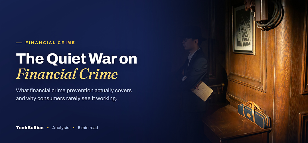 TechBullion featured card: The Quiet War on Financial Crime