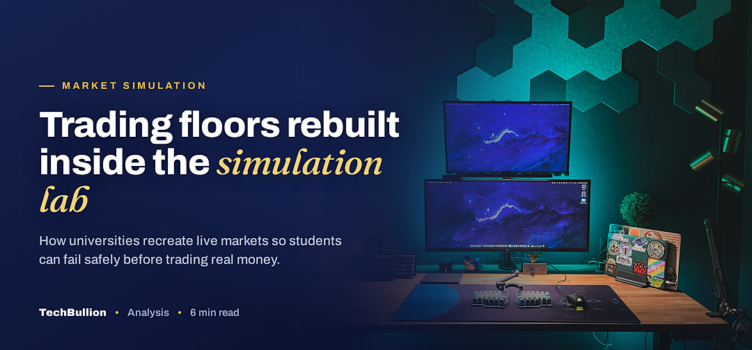 TechBullion featured card: Trading floors rebuilt inside the simulation lab