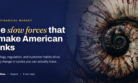 TechBullion featured card: The slow forces that remake American banks