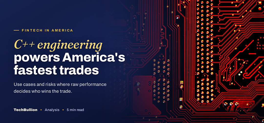 TechBullion featured card: C++ engineering powers America's fastest trades