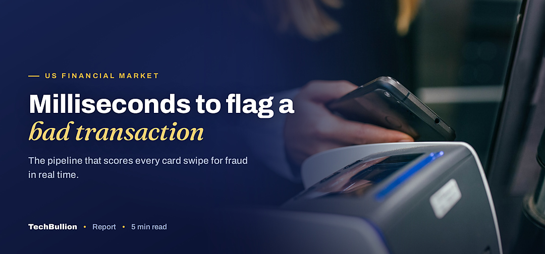 TechBullion featured card: Milliseconds to flag a bad transaction