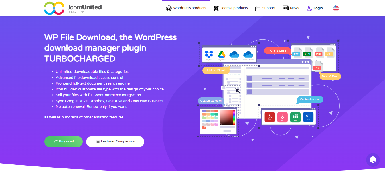 WP File Download by JoomUnited product page screenshot