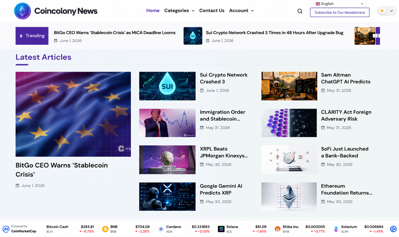 Reliable Blockchain News