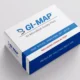 GI-MAP stool test kit with laboratory qPCR analysis illustrating Cyclospora detection, gut microbiome testing, and comprehensive digestive health screening.