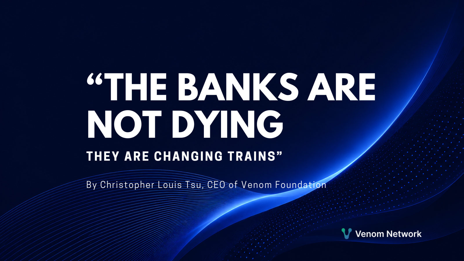 Nobody is disrupting banks out of existence. They're boarding a new train. The only real question was whose rails they'd run on. We laid our track for exactly this moment.