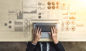 a person using laptop
