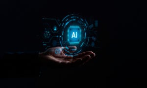 Conceptual image of artificial intelligence influencing Missouri Amendment 4, state constitutional amendments, digital political campaigns and the initiative petition process in the United States.