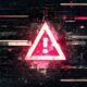 A person reviewing suspicious credit account alerts on a laptop while digital AI and cybersecurity graphics illustrate the growing threat of AI-driven identity fraud and fraudulent new account scams.