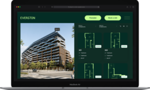 Planpoint interactive floor plan viewer displaying live apartment availability, pricing, and unit layouts for multifamily property leasing.