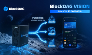 Comparison of BlockDAG, BNB, and Chainlink highlighting staking, price trends, and crypto investment opportunities.