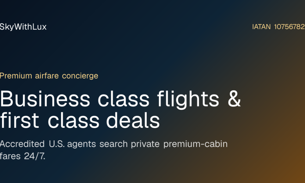SkyWithLux Announces Personalized Business Class Flight Support for International Travelers