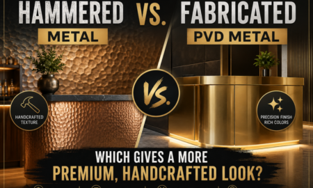 Hammered vs. Fabricated PVD Metal