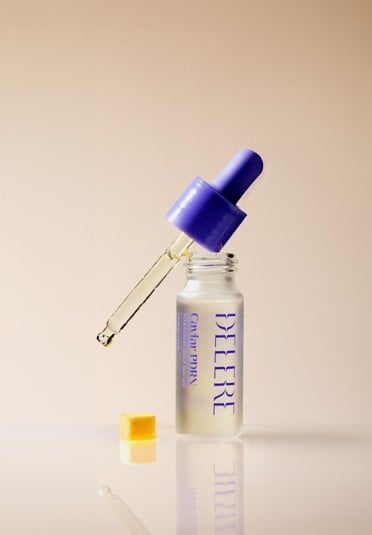 DELERE Caviar PDRN skincare collection with Vitamin C serum for a morning anti-aging routine