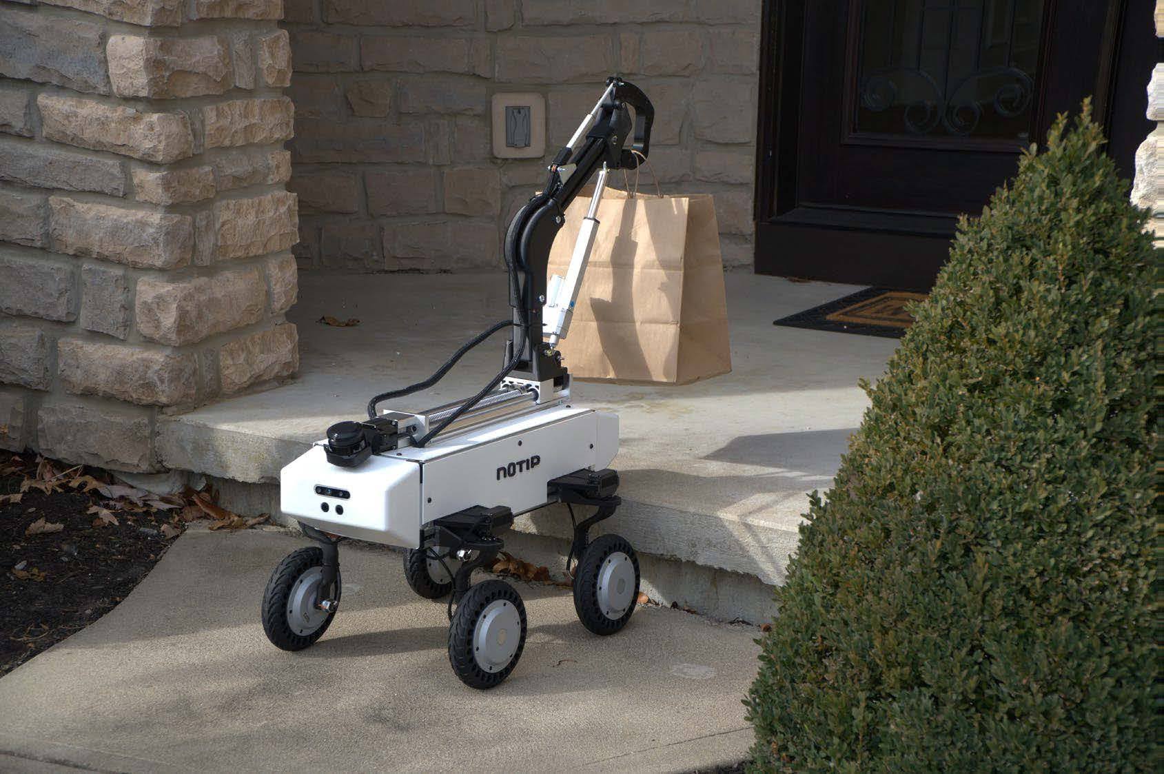 Noah delivers food directly to your door step more efficiently than a human