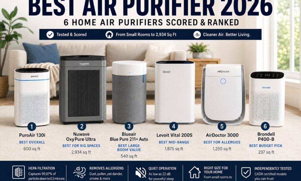 Best Air Purifier 2026: Six Home Air Purifiers Scored and Ranked