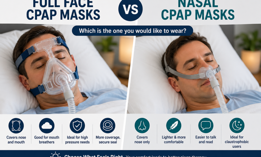 Full Face vs. Nasal CPAP Masks: Which is the one you would like to wear?
