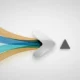 Three colored pathways merge into a streamlined arrow that moves around an obstacle, symbolizing cross-functional teamwork and faster business growth.