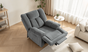 MASTONHOME TITAN oversized power recliner for big and tall adults featuring extra-wide seating and side charging ports.