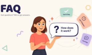 An animated FAQs video.