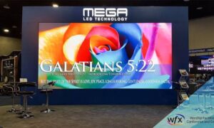 MEGA LED Technology digital sign displaying messages outside a public-facing organization, highlighting strategic digital sign placement.