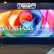 MEGA LED Technology digital sign displaying messages outside a public-facing organization, highlighting strategic digital sign placement.