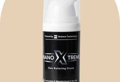 NanoXtreme pain cream featuring nano-technology and 19 natural ingredients designed for enhanced absorption and pain management.
