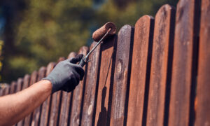 Wood Fence Fading