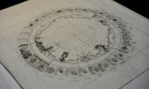 Astrological birth chart wheel showing planetary positions