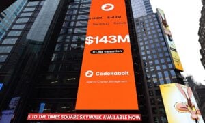 CodeRabbit Raises $143M Series C at $1.5B Valuation, Featured on the Times Square Billboard