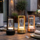 Illustrative dining scene with cordless table lamps. Image supplied by Starvox Lighting.