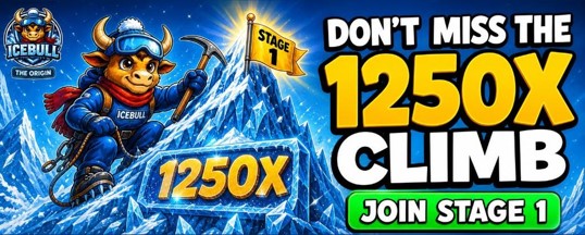 IceBull Stage 1 presale highlighting 1250x potential and next 1000x crypto opportunity