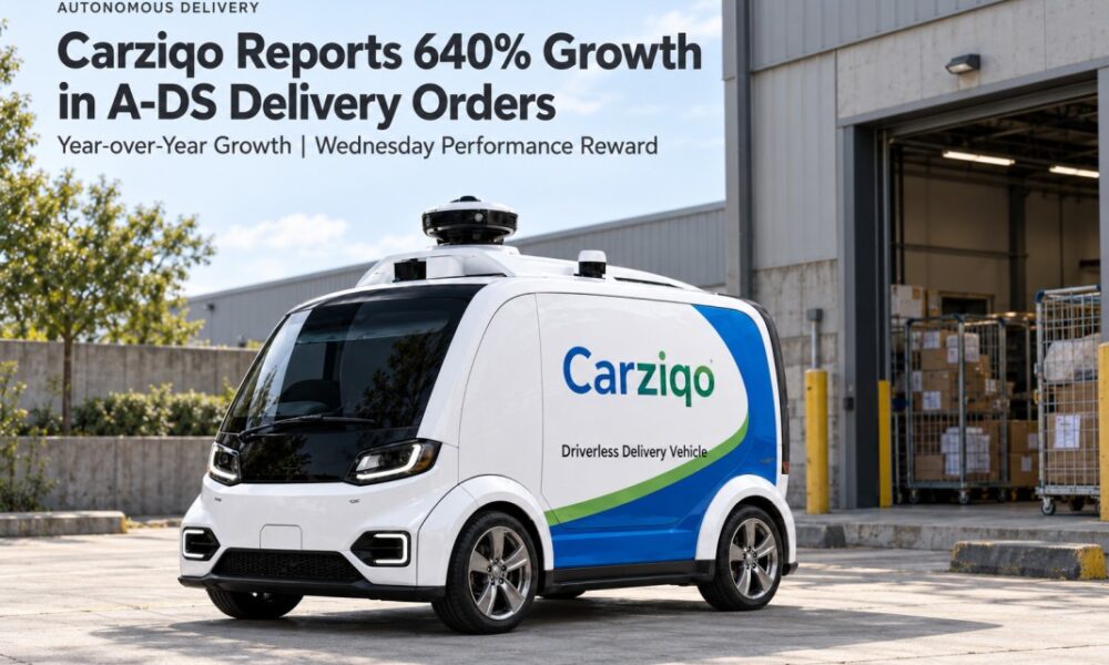 Carziqo Reports 640% Growth in A-DS Delivery Orders, Introduces Wednesday Performance Reward