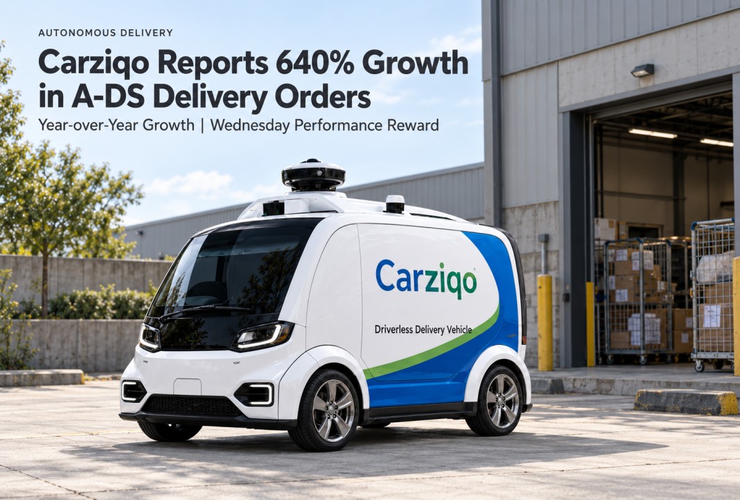 Carziqo Reports 640% Growth in Autonomous Delivery Orders