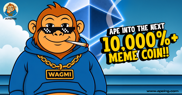 New meme coin presale chart featuring Apeing Stage 3, Dogecoin, and Mog Coin