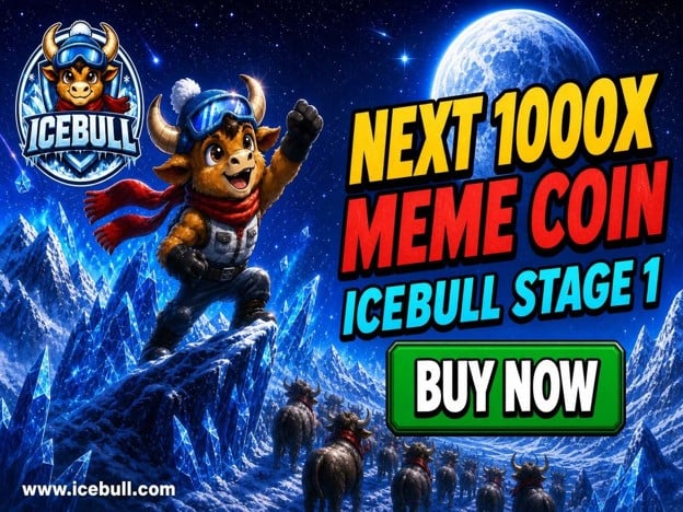 IceBull Stage 1 presale highlighting 1250x potential and next 1000x crypto opportunity