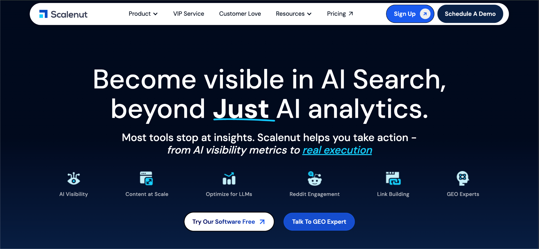 AI SEO platform analysing website search performance