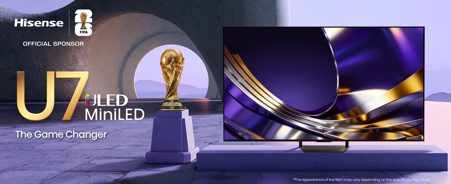 According to Hisense's U7 product brief, the U7 platform is positioned around speed and clarity, combining 165Hz motion, MiniLED brightness and intelligent AI processing for films, sport and next-generation gaming.