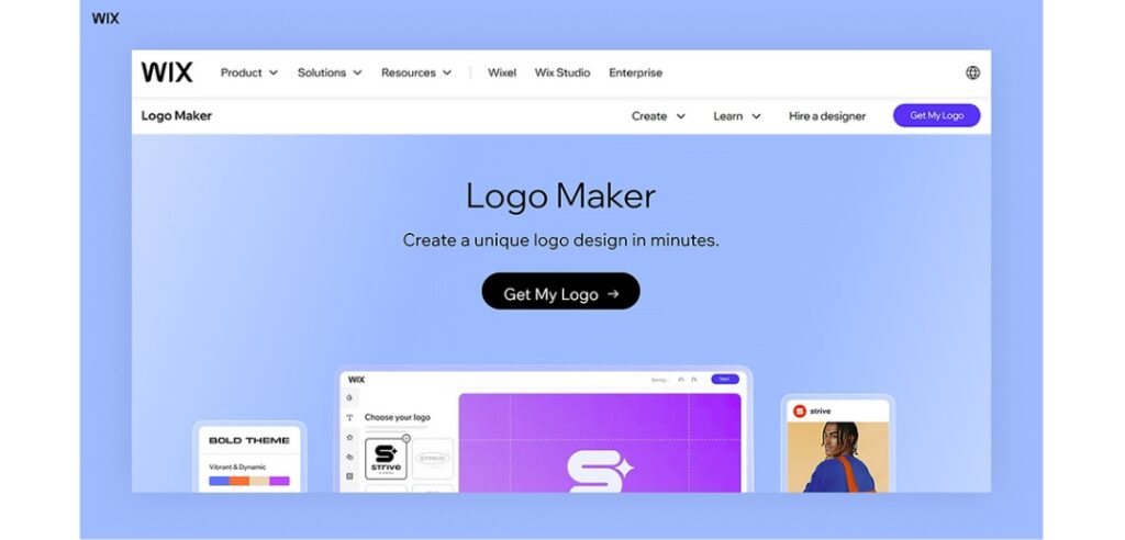 6. Wix Logo Maker: best for Wix websites