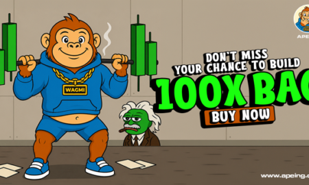 Apeing meme coin presale price chart alongside Fartcoin and Dogecoin market activity