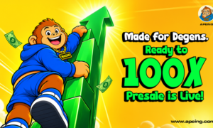 Solana's SOL price rally alongside Apeing's Stage 5 presale rise in the best crypto presale 2026 race